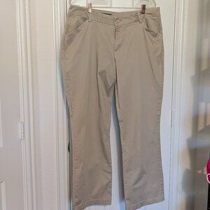 LEE Modern Series Curvy Fit Tan Pants, Women's Size 18M